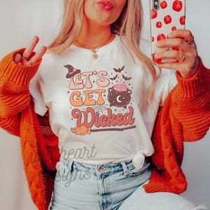 Let's Get Wicked Halloween T-shirt, Unisex Short Sleeve Halloween T-shirt